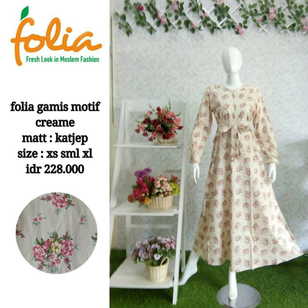 Gamis Folia Katun Jepang