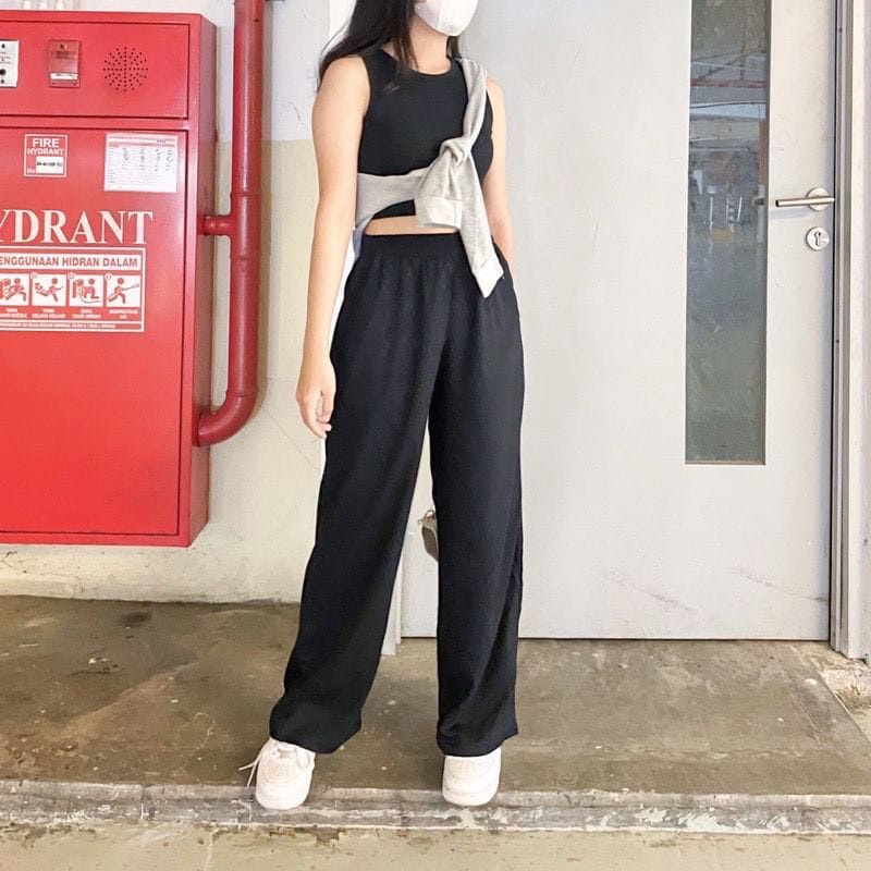 BEFAST - ZEC OOTD Wanita Jogger DWI / Jogger Kamila ( Kiri Kanan Ada Kantong ) / Jogger Polos / Jogger Terlaris / Celana Casual / OOTD Wanita Remaja Trendy / Celana Terlaris