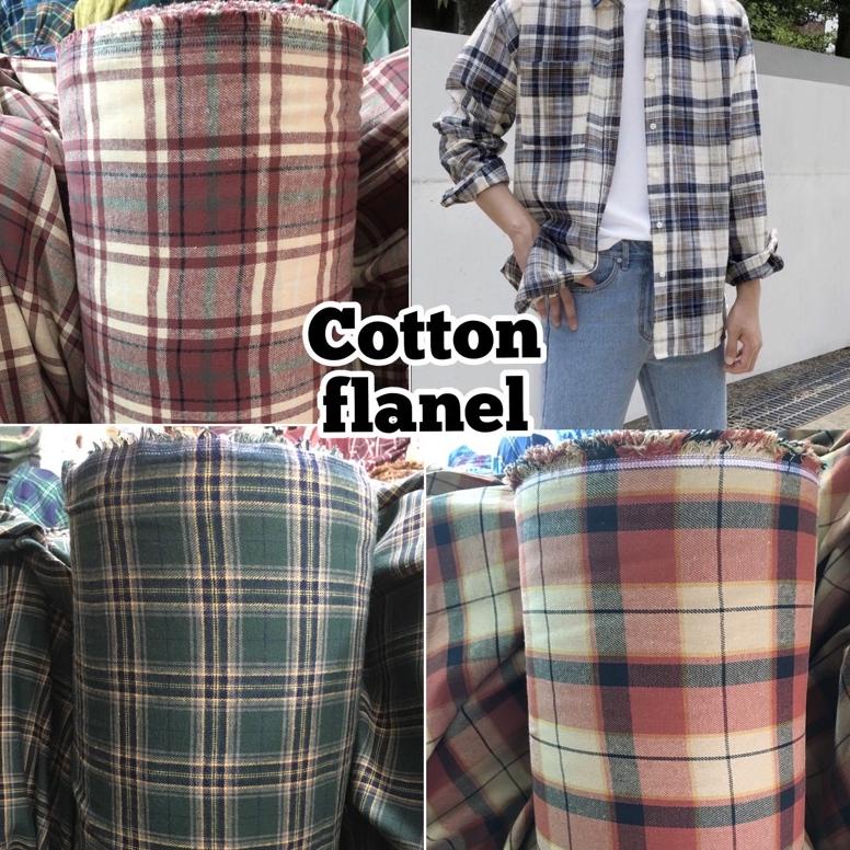 Kain Flanel Premium | Motif Kotak | Bahan Kemeja Pria & Wanita