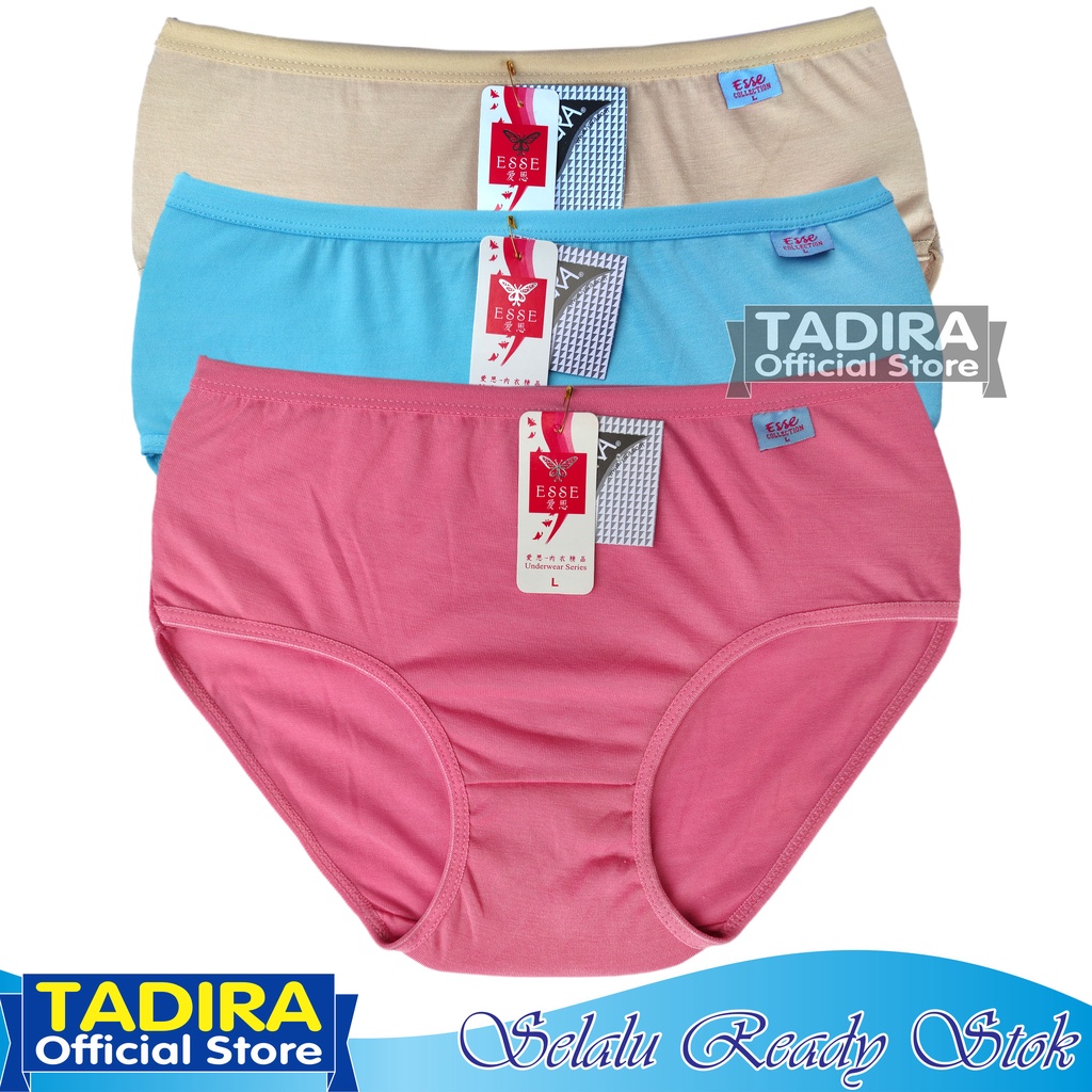 6 Pcs Celana Dalam Wanita ESSE_Bahan Melar dan Lembut Warna Random TADIRA Store