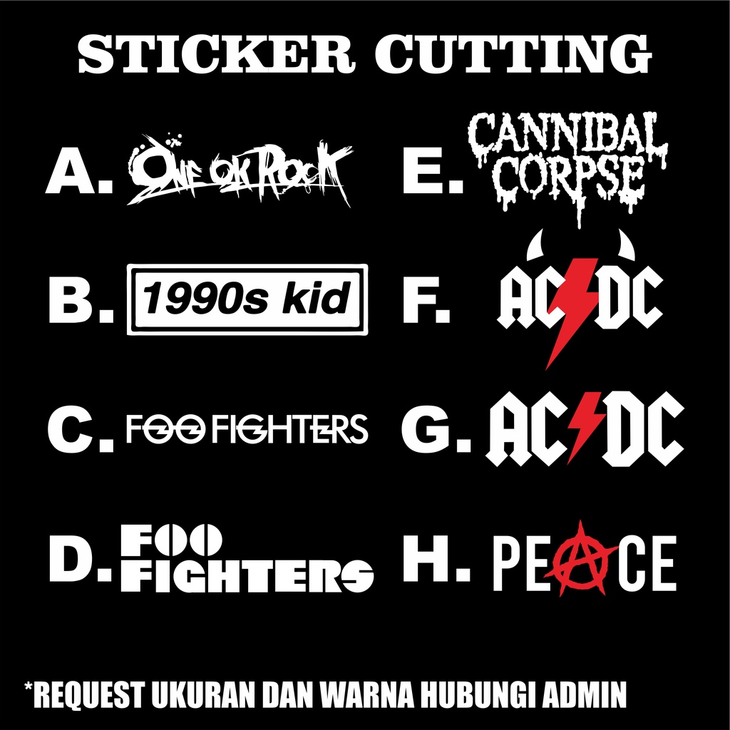 Sticker Cutting Logo Band