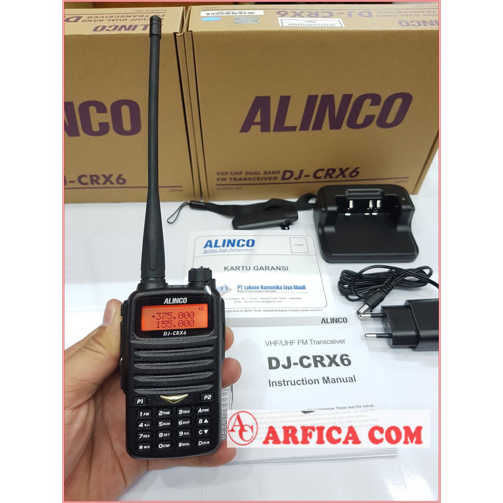 Alinco DJ-CRX6 HT Dualband Alinco DJ CRX6 UHF 350 Mhz DJCRX6 Garansi