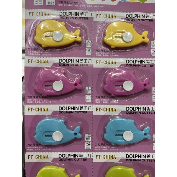 [1Biji] Cutter mini Dolphin - Pemes kecil mini-Cutter mini murah-Cutter lucu mini