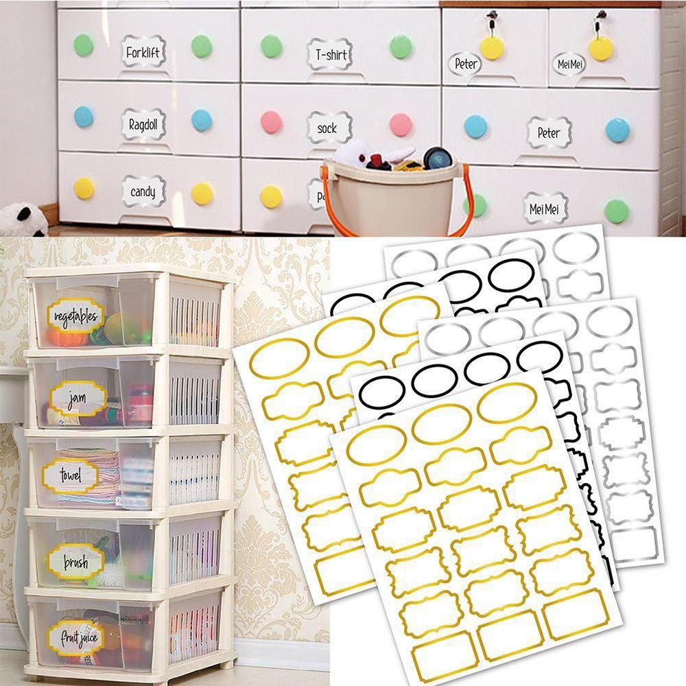 R-flower Label Sticker Storage Bottle Botol Bumbu Oil Proof Untuk Stiker Dapur