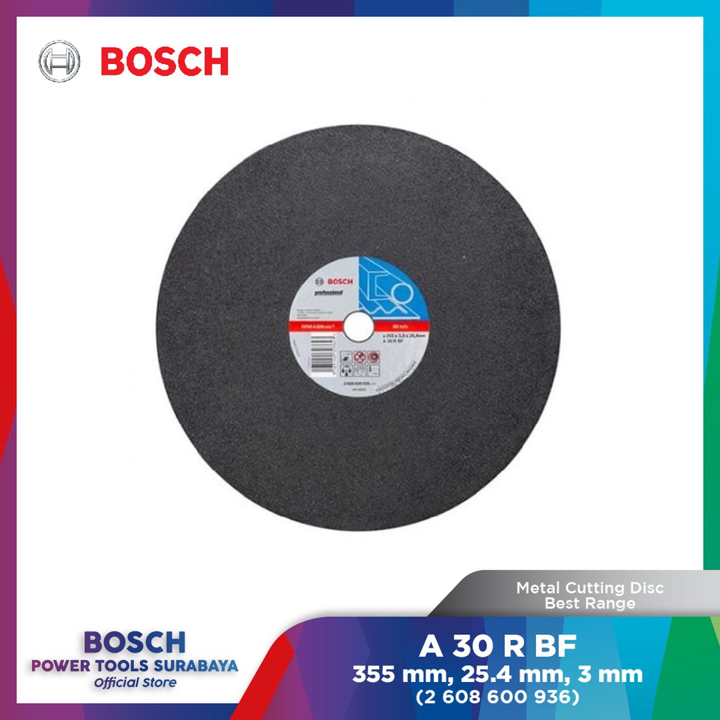 Mata Gerinda Potong 14" Bosch A 30 R BF 355 x 25.4 x 3.0 mm Best Range