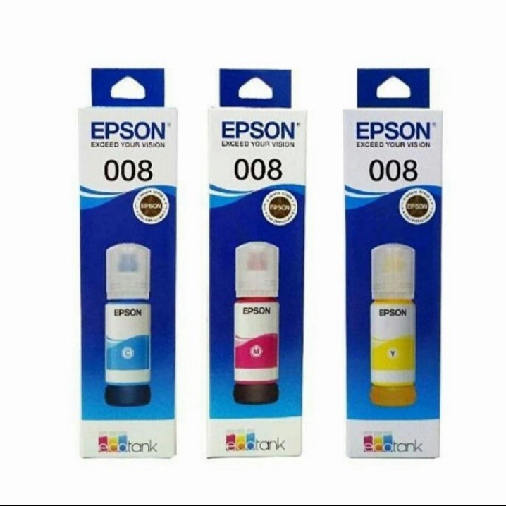 TINTA EPSON 008 COLOR CYAN MAGENTA YELLOW ORIGINAL