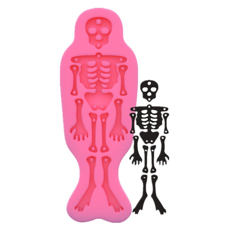 SIY  Skeleton Shape Keychain Epoxy Resin Mold Key Chain Earrings Pendants Silicone Mould DIY Crafts Jewelry Necklace Casting Tools