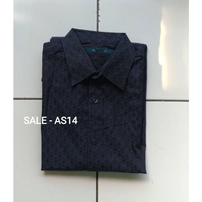 Kemeja Panjang original Perry Ellis motif kode AS14