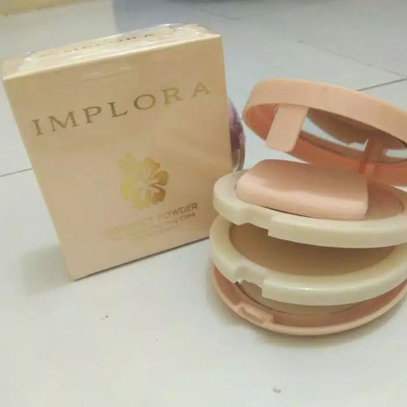 Implora ISI 3 (2 Bedak+1 Foundation press)Powder Cake - 2 Bedak 1 Foundation - Original BPOM Implora Sueluttu Powder Cake