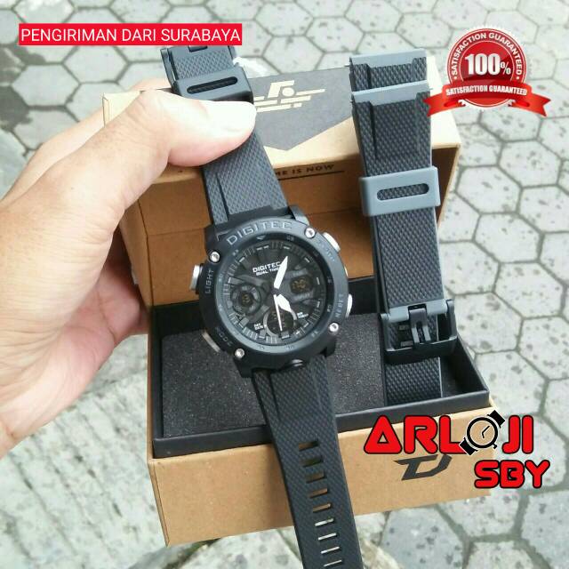 JAM TANGAN DIGITEC DG 3094T || 2094T JAM TANGAN PRIA PAKET TALI CADANGAN ORIGINAL TAHAN AIR