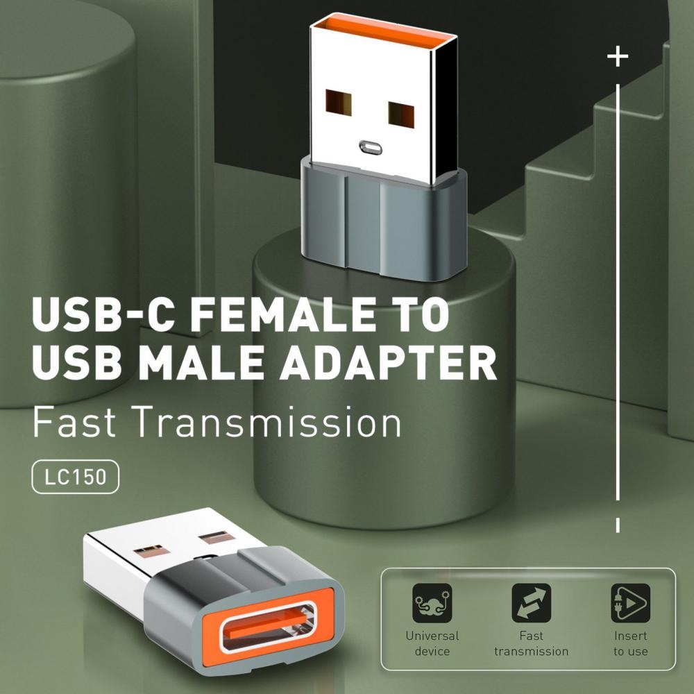 LDNIO LC150 - USB-C Female to USB Male Adapter - Fast Transmission - Adapter dari USB-C ke USB dari LDNIO