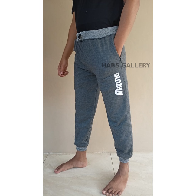 Celana Jogger Training Model saku Resleting Bahan Beby Tery Celana Joger Training Trening Trining Allsize Melar 27-34