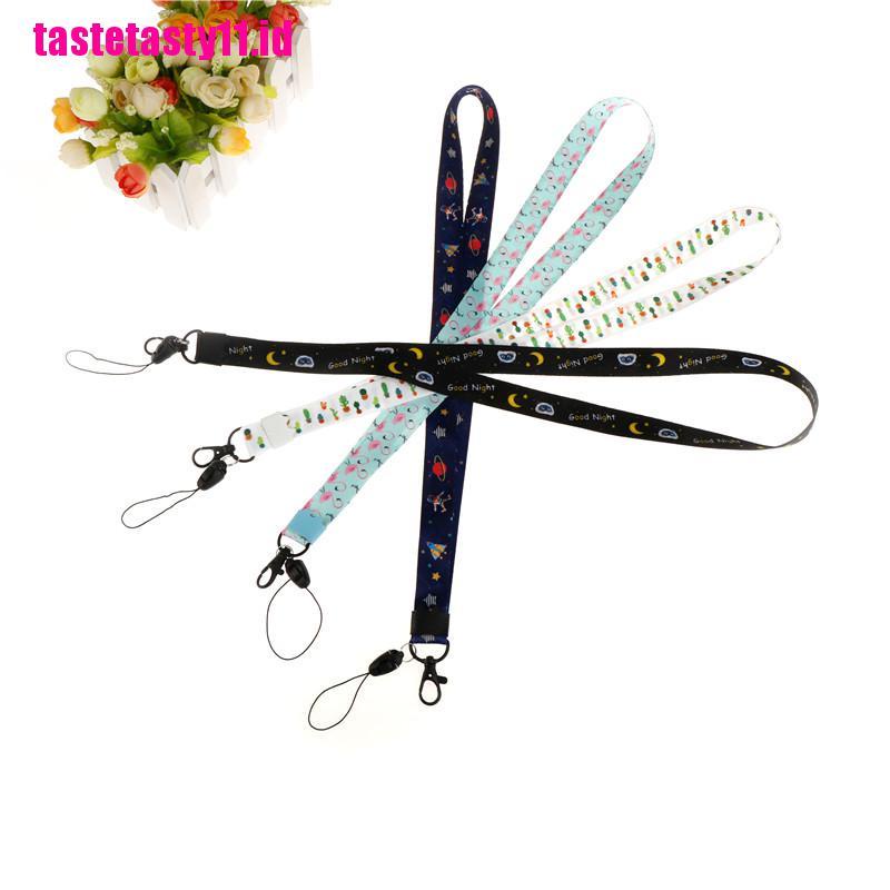 Tali lanyard Leher Panjang Motif Kaktus flamingo Dapat Dilepas Untuk Ponsel