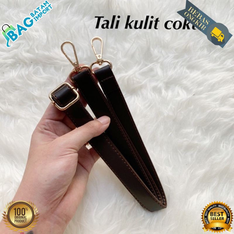 Tali pegangan tas panjang Kulit LV dompet bahan kuat teruji pengait premium high quality rekomended