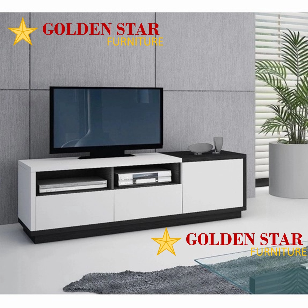 Lemari Meja Rak TV Siantano Putih Minimalis Audio TC 004