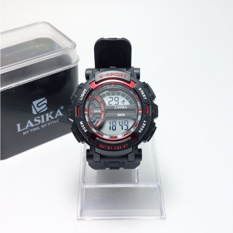 [SALE] JAM TANGAN DIGITAL PRIA STRAP RUBBER WATER RESISTANT FREE BOX EXCLUSIVE