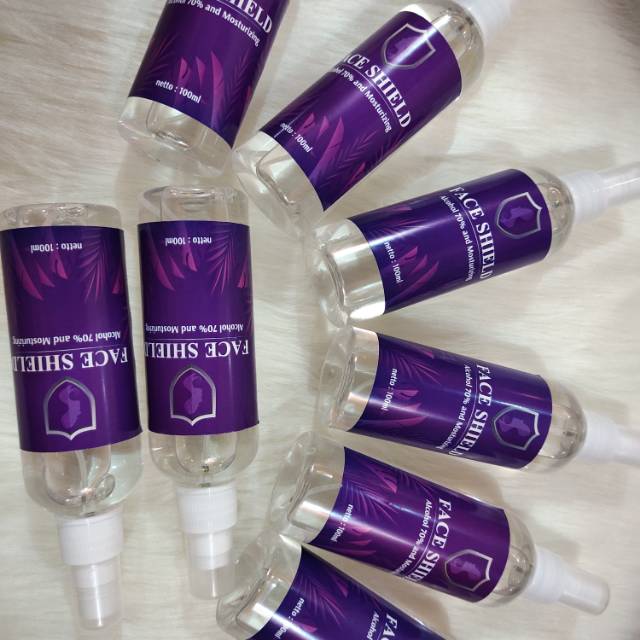 Spray face shield/pembersih mika face shield