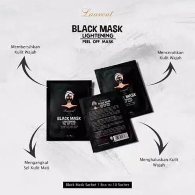 Laurent Peel Off Black Mask Masker Peel Off 10Gr