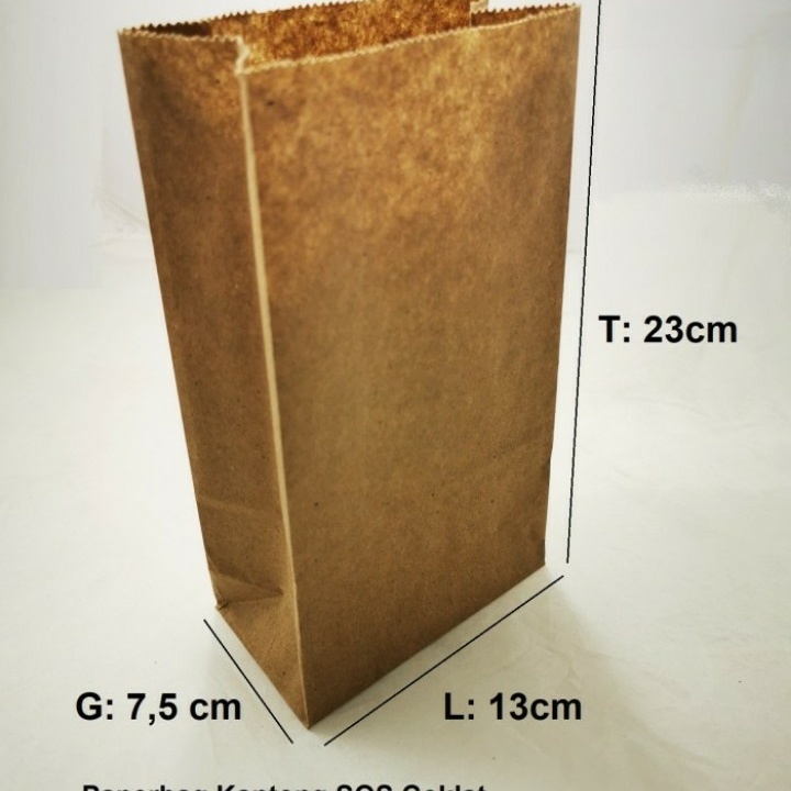 

Kantong Kertas SOS M COKLAT ( 13x7,5x23cm) 50 Gsm