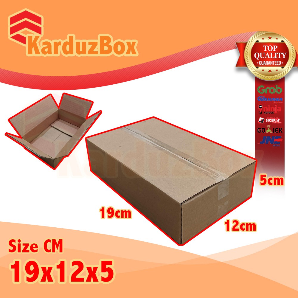 

19x12x5 kardus box packaging POLOS BARU
