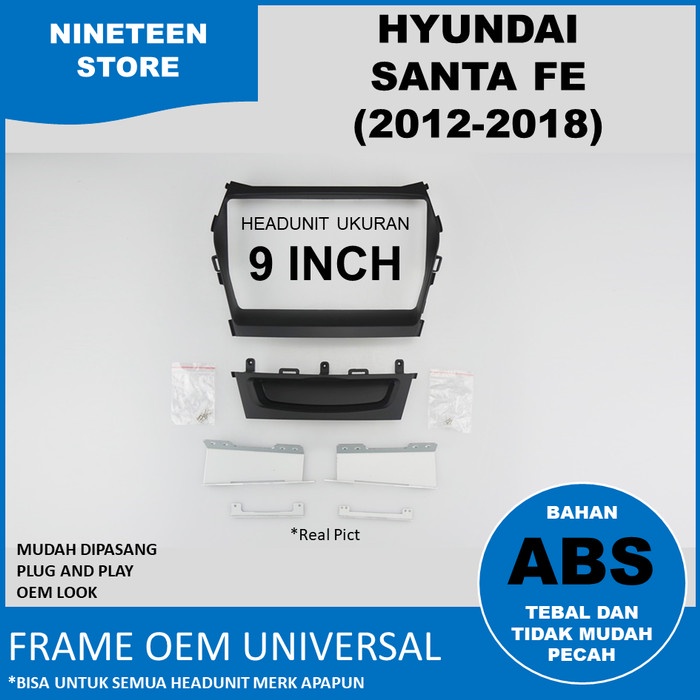 Frame Panel Hyundai Santa fe Untuk Head unit Android 9 Inch