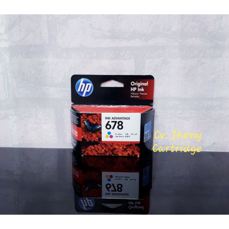 Tinta Cartridge HP 678 Black Hitam Warna tri colour