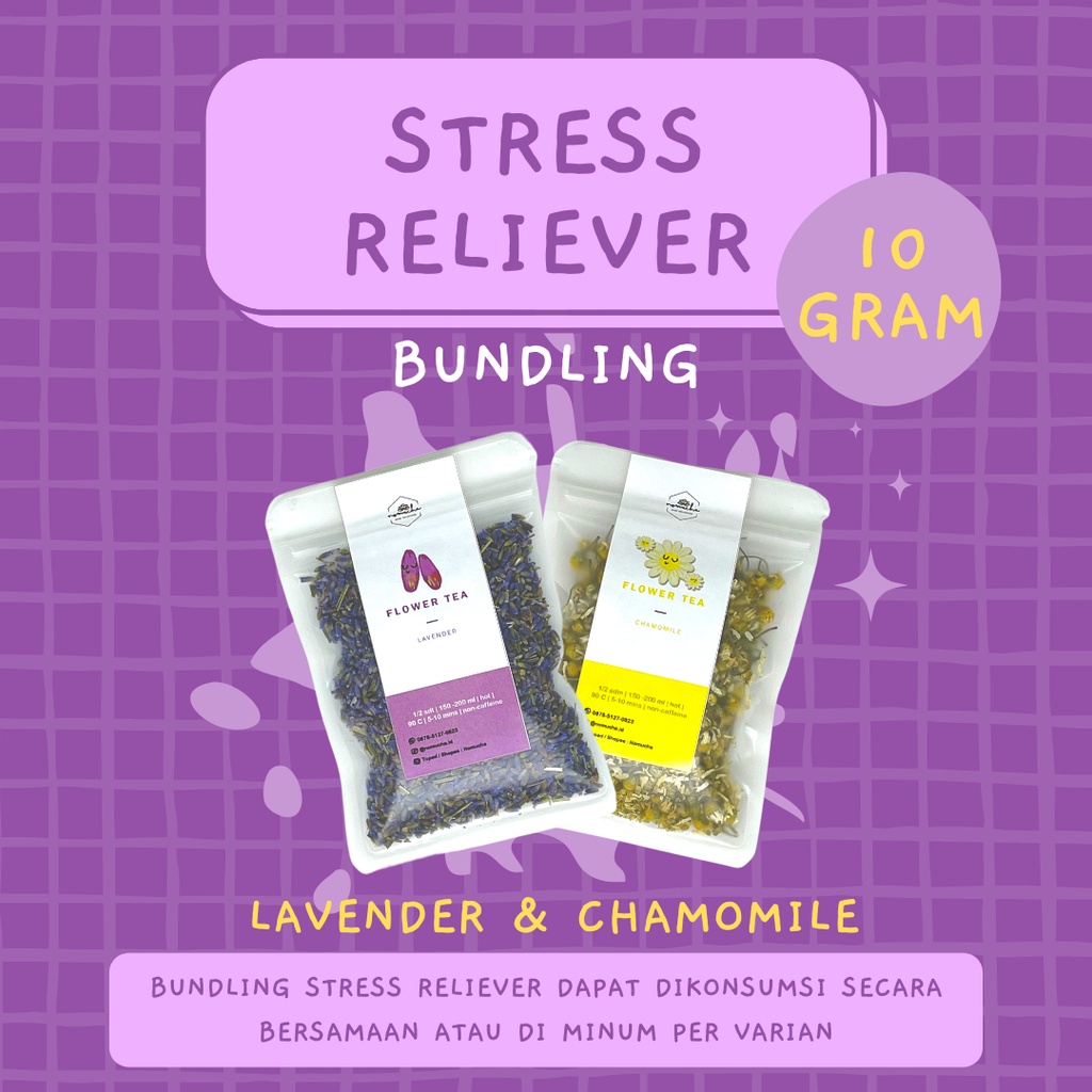 

BUNDLING PROMO : Stress Reliever (Chamomile & Lavender) Dried Flower Tea / Teh Bunga Kering