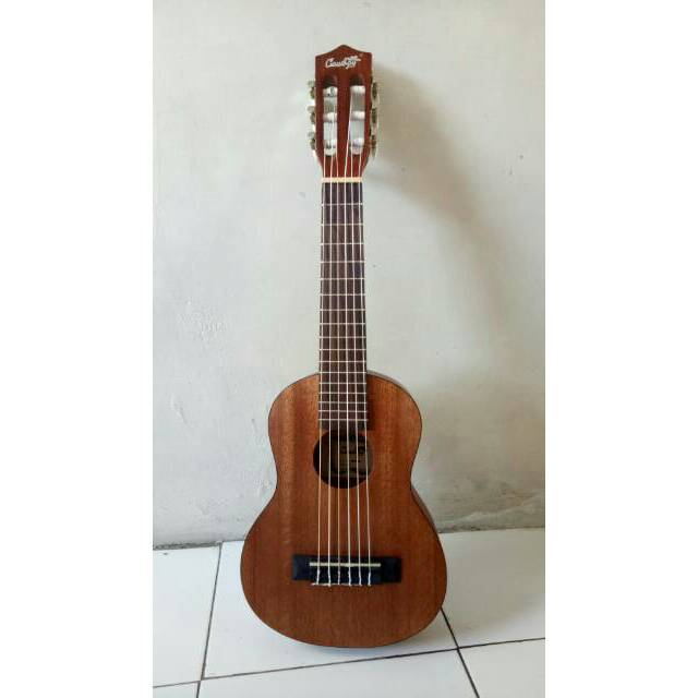 Gitar akustik cowboy gitar lele gitar mini senar 6 BONUS SOFTCASE CAPO DAN PICK