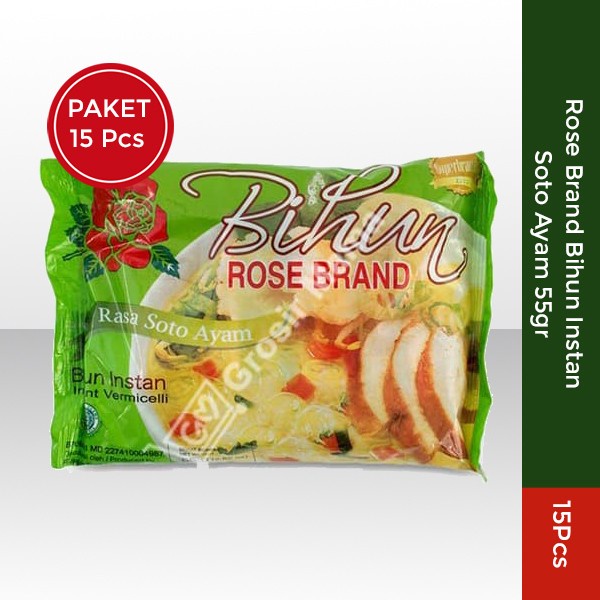 

Ss5g Rose Brand Bihun Instan Soto Ayam Paket 15Pcs Ff0415