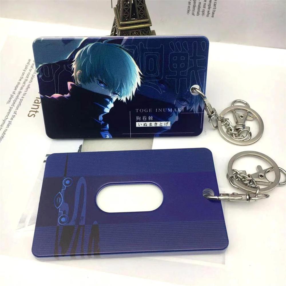 【 ELEGANT 】 Jujutsu Kaisen Card Holder Portable Anak Hadiah Cosplay Cover Bga Liontin Siswa Gantungan Kunci Kartu Case