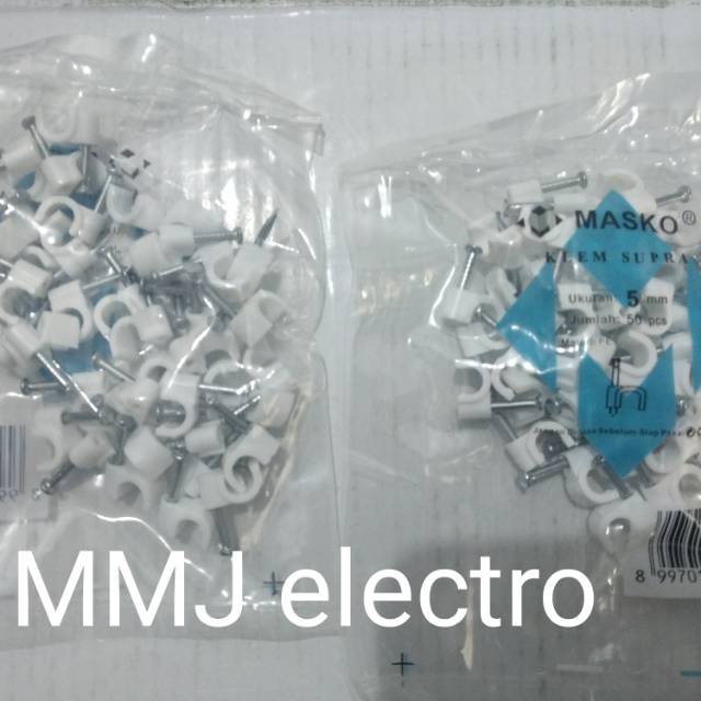 Klem Kabel Masko Supra 5mm Paku Beton Asli