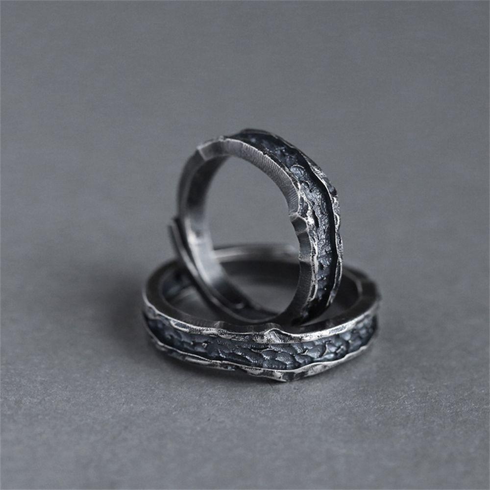 Cincin Pasangan Nanas Fashion Vintage Rock Metal Gothic Hip Hop Janji