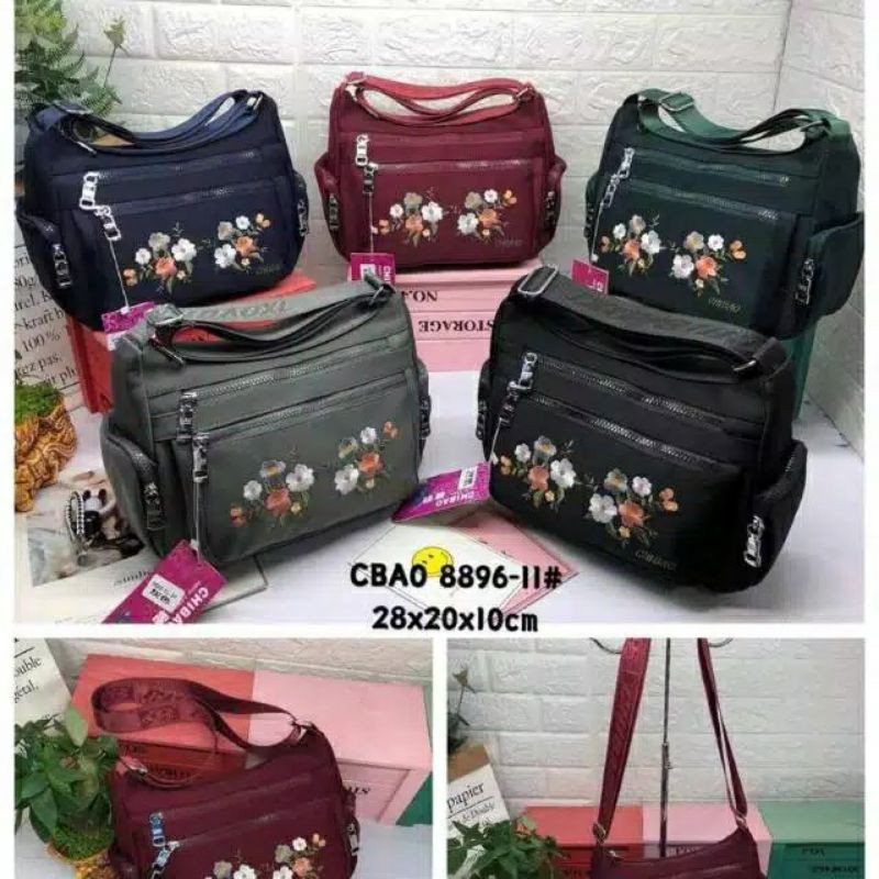 CB8896 Tas Selempang Chibao 8896-11 Bordir Bunga TERMURAH