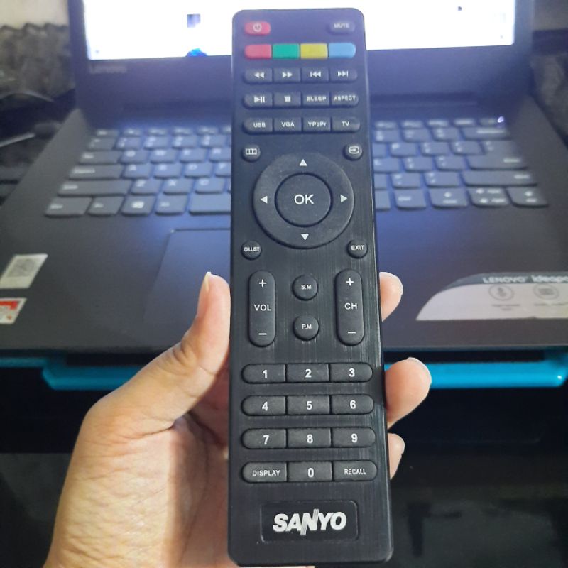REMOTE REMOT TV LED LCD SANYO TIPE TERBARU ORIGINAL ASLI