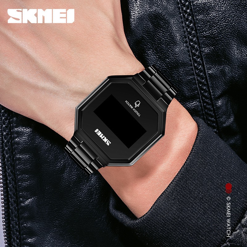 SKMEI 1696 Jam Tangan Pria Digital Layar Sentuh Tali Stainless WATCHKITE WKOS
