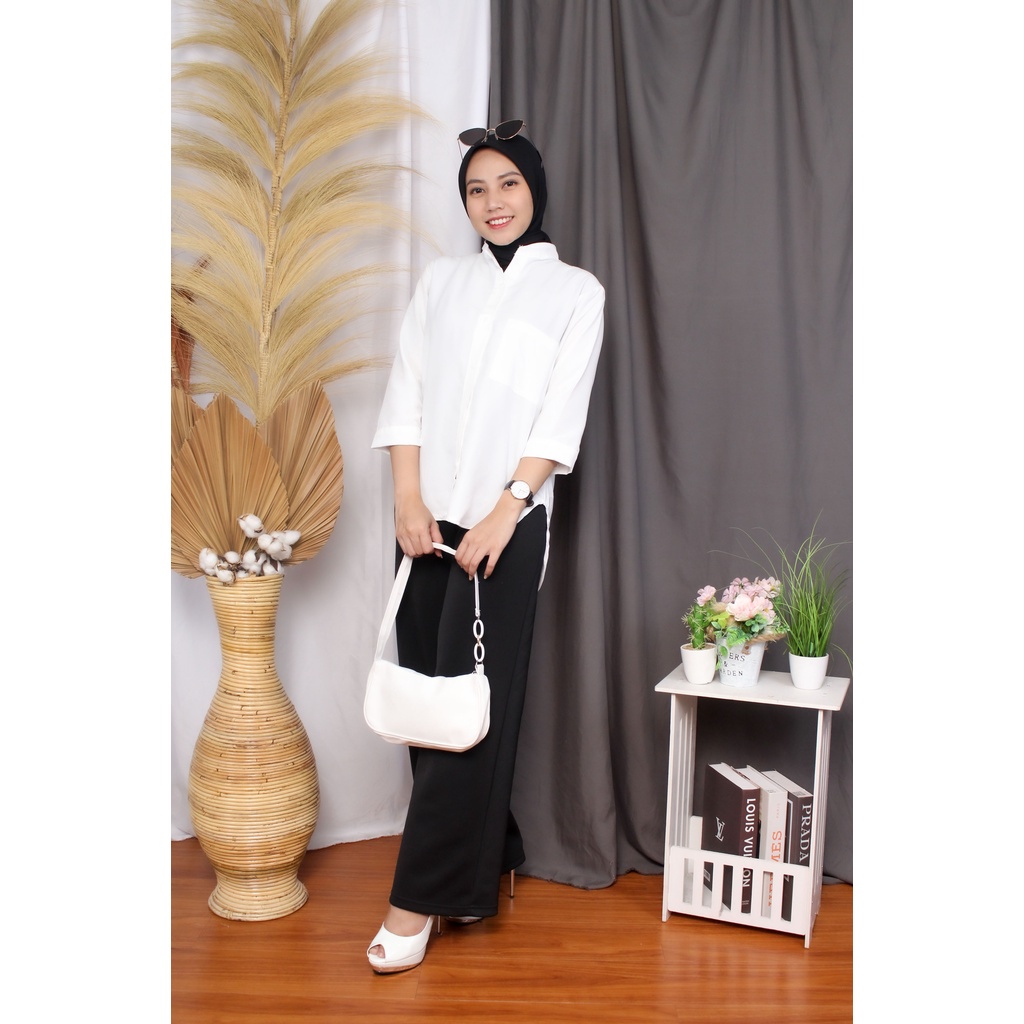 BEFAST - ZRX OOTD Wanita Tunik HAOYA / Pocheta Tunik / Tunik Wanita Muslimah / Atasan Pakaian Wanita Remaja / Tunik Polos Casual / Fashion Wanita Hijab / Tunik Kekiniaan / Terlaris / Termurah