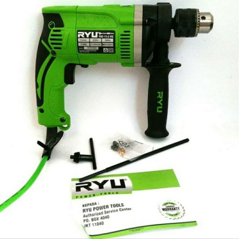 Ryu Mesin Bor Beton Besi Kayu 13mm Impact Drill RID 13-2 RE RID13-2RE 13 2