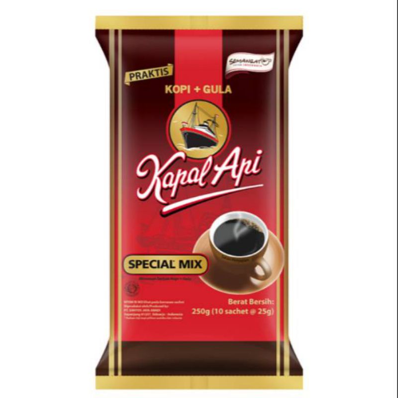 

Kopi KAPAL API Spesial Mix Renteng isi 10 Bungkus 25/24gr Harga Promo