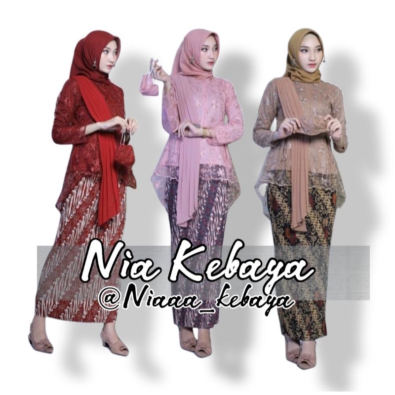 NiaKebaya • ATASAN SAJA YA / KEBAYA BLOUSE SELENDANG / KEBAYA AURORA SLENDANG TILLE / KEBAYA MODERN 