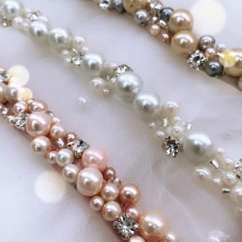 mutiara rangkai warna BISA CUSTOM SEPUASNYA/ mutiara scrumble / payet rangkai mutiara / mutiara temp