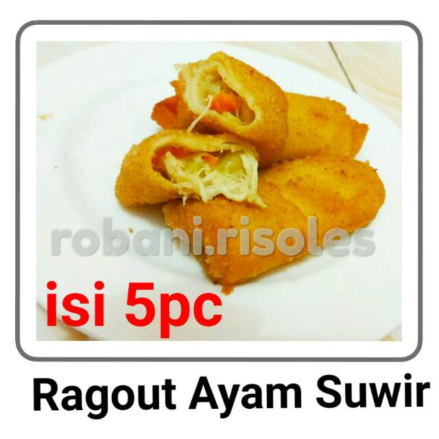 

Risoles (beku) ragout ayam suwir non msg added