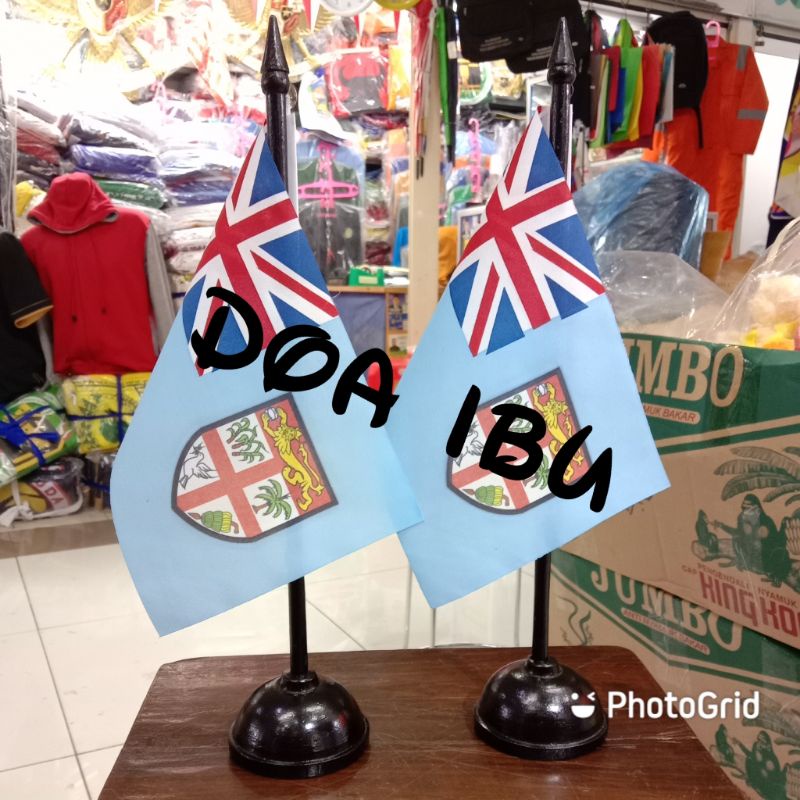 

best seller tiang kayu meja+bendera FIJI ready stock