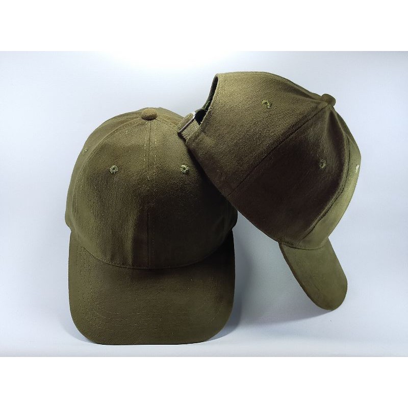 topi polos hijau army tali ring
