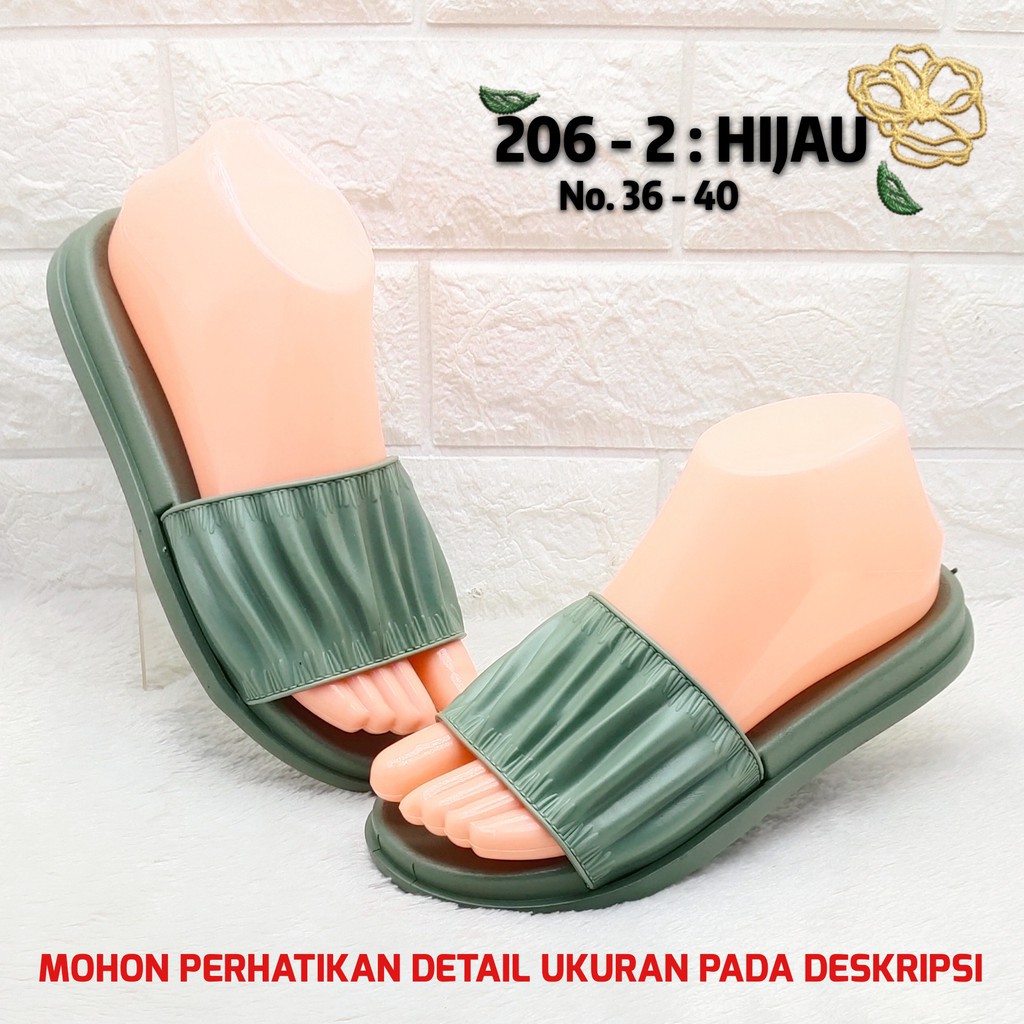 Sandal Wanita Balance 206 2 Slip Jelly Kerut Import Original Ringan Empuk Nyaman Awet Sol Anti Slip