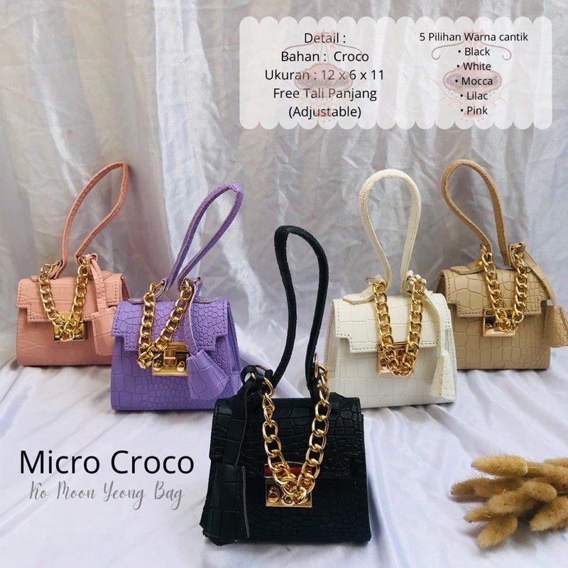 TAS ANDIN CROCO MINI VIRAL DUATALI SLEMPANG/HAND(TANGAN) MURAH