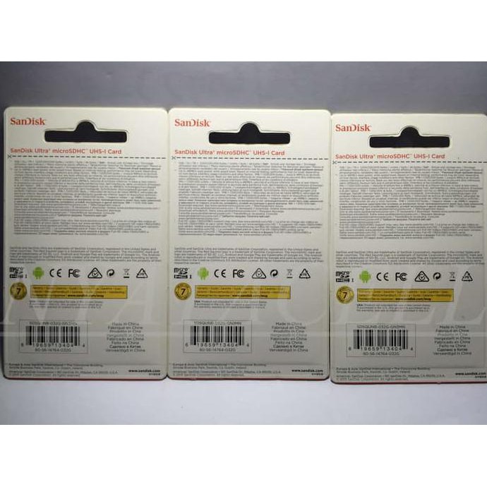 NEW MEMORY SANDISK ULTRA 32GB CLASS 10 48MBPS / 32 GB NON ADAPTER ORIGINAL MILENIA