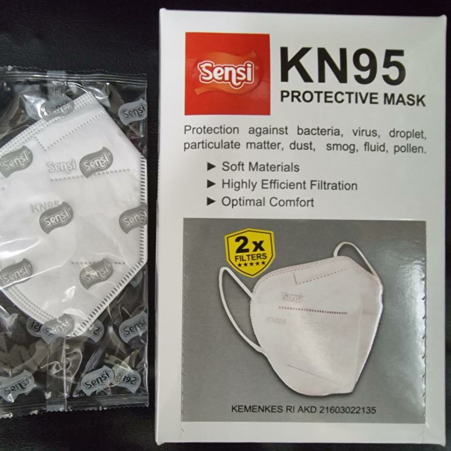 Sensi KN95 Protective Mask 6ply Double Filter Original isi 20 pcs