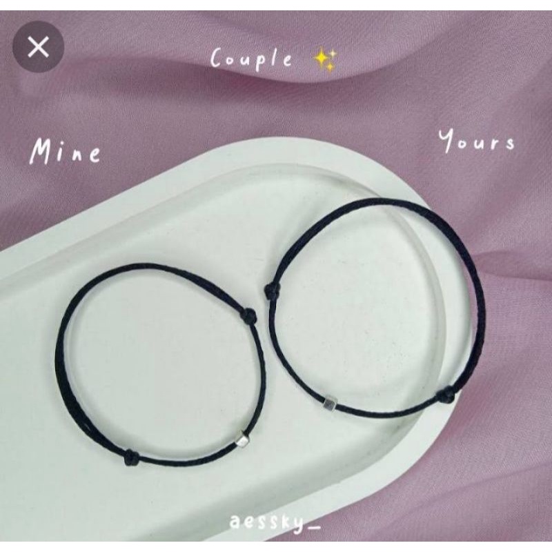 [Cod] Mine &amp; Yours silver /Gelang Couple Pasangan