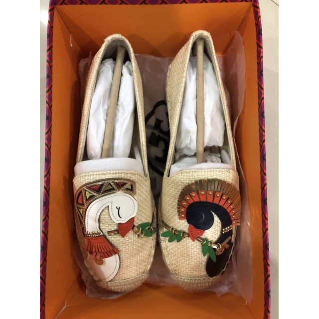 tory burch parrot espadrille