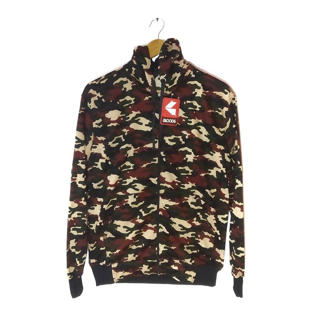 Jaket Zipper Hoodie & Sweatshirt Bloods Pria Terbaru Hijau Army